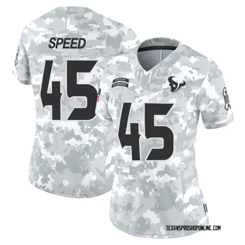 Houston Texans Women's Limited Arctic Camo 2024 Salute to Service Jersey (45 E.J. Speed)