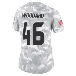 Houston Texans Women's Limited Arctic Camo 2024 Salute to Service Jersey (46 Jackson Woodard)