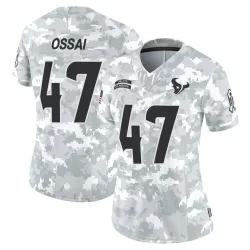 Houston Texans Women's Limited Arctic Camo 2024 Salute to Service Jersey (47 K.C. Ossai)