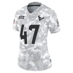 Houston Texans Women's Limited Arctic Camo 2024 Salute to Service Jersey (47 K.C. Ossai)