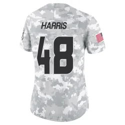 Houston Texans Women's Limited Arctic Camo 2024 Salute to Service Jersey (48 Christian Harris)