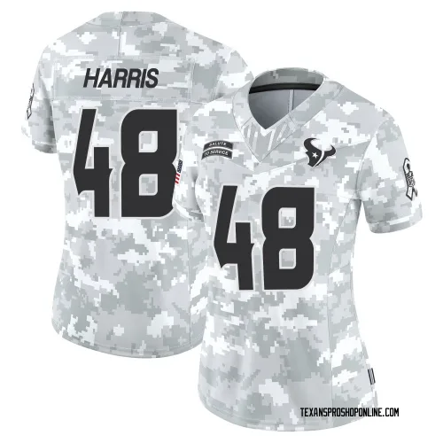 Houston Texans Women's Limited Arctic Camo 2024 Salute to Service Jersey (48 Christian Harris)