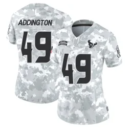 Houston Texans Women's Limited Arctic Camo 2024 Salute to Service Jersey (49 Tucker Addington)
