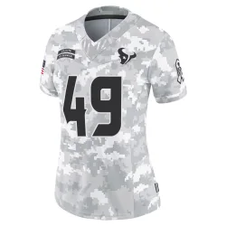 Houston Texans Women's Limited Arctic Camo 2024 Salute to Service Jersey (49 Tucker Addington)