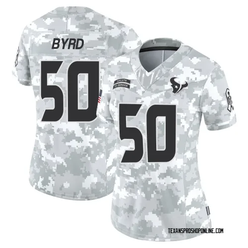 Houston Texans Women's Limited Arctic Camo 2024 Salute to Service Jersey (50 Solomon Byrd)