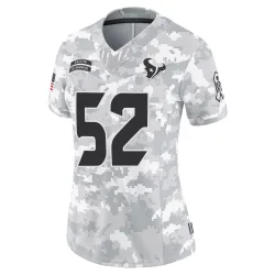 Houston Texans Women's Limited Arctic Camo 2024 Salute to Service Jersey (52 Jerry Hughes)