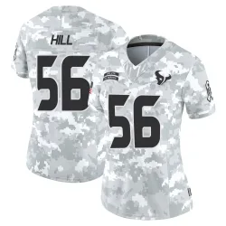 Houston Texans Women's Limited Arctic Camo 2024 Salute to Service Jersey (56 Jamal Hill)