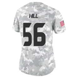 Houston Texans Women's Limited Arctic Camo 2024 Salute to Service Jersey (56 Jamal Hill)