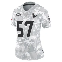 Houston Texans Women's Limited Arctic Camo 2024 Salute to Service Jersey (57 Blake Fisher)