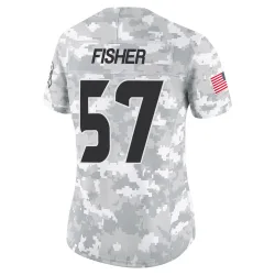Houston Texans Women's Limited Arctic Camo 2024 Salute to Service Jersey (57 Blake Fisher)