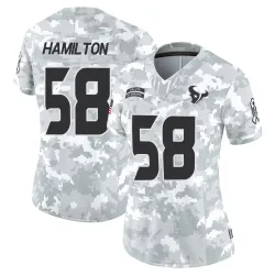 Houston Texans Women's Limited Arctic Camo 2024 Salute to Service Jersey (58 Kyonte Hamilton)