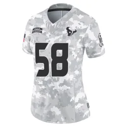 Houston Texans Women's Limited Arctic Camo 2024 Salute to Service Jersey (58 Kyonte Hamilton)