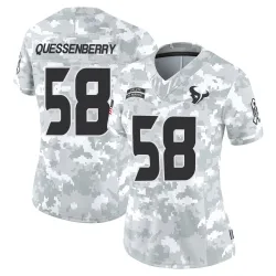 Houston Texans Women's Limited Arctic Camo 2024 Salute to Service Jersey (58 Scott Quessenberry)