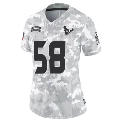 Houston Texans Women's Limited Arctic Camo 2024 Salute to Service Jersey (58 Scott Quessenberry)