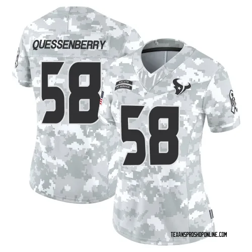 Houston Texans Women's Limited Arctic Camo 2024 Salute to Service Jersey (58 Scott Quessenberry)