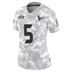 Houston Texans Women's Limited Arctic Camo 2024 Salute to Service Jersey (5 Jalen Pitre)