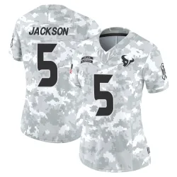 Houston Texans Women's Limited Arctic Camo 2024 Salute to Service Jersey (5 Kearis Jackson)