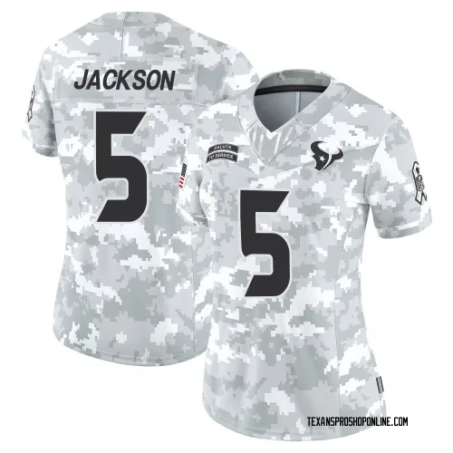 Houston Texans Women's Limited Arctic Camo 2024 Salute to Service Jersey (5 Kearis Jackson)