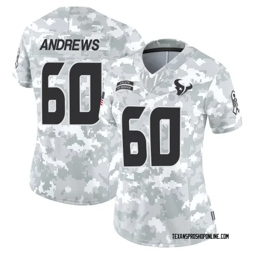 Houston Texans Women's Limited Arctic Camo 2024 Salute to Service Jersey (60 Jake Andrews)