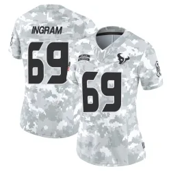 Houston Texans Women's Limited Arctic Camo 2024 Salute to Service Jersey (69 Ed Ingram)