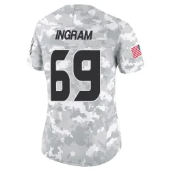 Houston Texans Women's Limited Arctic Camo 2024 Salute to Service Jersey (69 Ed Ingram)