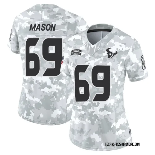 Houston Texans Women's Limited Arctic Camo 2024 Salute to Service Jersey (69 Shaq Mason)