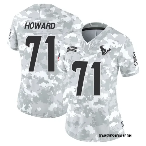 Houston Texans Women's Limited Arctic Camo 2024 Salute to Service Jersey (71 Tytus Howard)