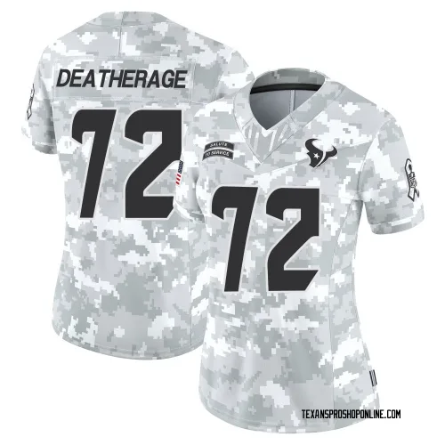 Houston Texans Women's Limited Arctic Camo 2024 Salute to Service Jersey (72 Dylan Deatherage)