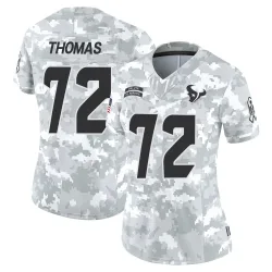 Houston Texans Women's Limited Arctic Camo 2024 Salute to Service Jersey (72 Jaylon Thomas)