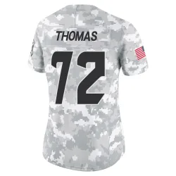 Houston Texans Women's Limited Arctic Camo 2024 Salute to Service Jersey (72 Jaylon Thomas)
