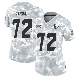 Houston Texans Women's Limited Arctic Camo 2024 Salute to Service Jersey (72 Tommy Togiai)