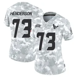 Houston Texans Women's Limited Arctic Camo 2024 Salute to Service Jersey (73 LaDarius Henderson)