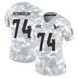 Houston Texans Women's Limited Arctic Camo 2024 Salute to Service Jersey (74 Cam Robinson)