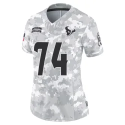 Houston Texans Women's Limited Arctic Camo 2024 Salute to Service Jersey (74 Cam Robinson)