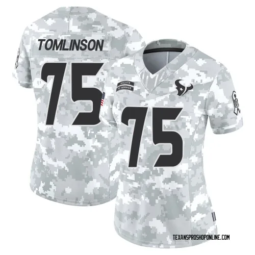 Houston Texans Women's Limited Arctic Camo 2024 Salute to Service Jersey (75 Laken Tomlinson)