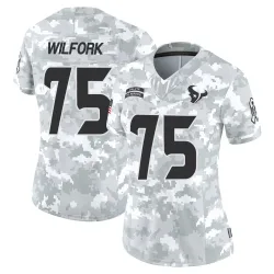 Houston Texans Women's Limited Arctic Camo 2024 Salute to Service Jersey (75 Vince Wilfork)