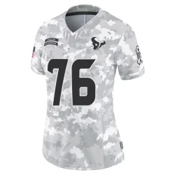 Houston Texans Women's Limited Arctic Camo 2024 Salute to Service Jersey (76 Austin Deculus)