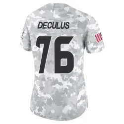 Houston Texans Women's Limited Arctic Camo 2024 Salute to Service Jersey (76 Austin Deculus)