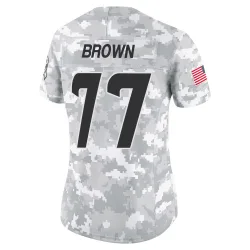 Houston Texans Women's Limited Arctic Camo 2024 Salute to Service Jersey (77 Trent Brown)