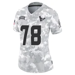 Houston Texans Women's Limited Arctic Camo 2024 Salute to Service Jersey (78 Zach Thomas)