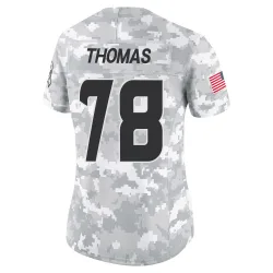 Houston Texans Women's Limited Arctic Camo 2024 Salute to Service Jersey (78 Zach Thomas)