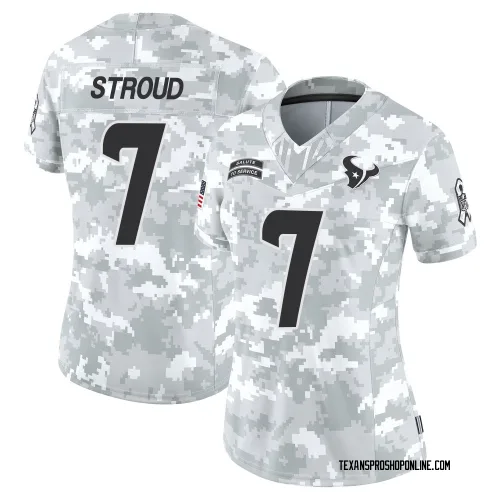Houston Texans Women's Limited Arctic Camo 2024 Salute to Service Jersey (7 C.J. Stroud)
