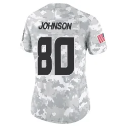 Houston Texans Women's Limited Arctic Camo 2024 Salute to Service Jersey (80 Andre Johnson)