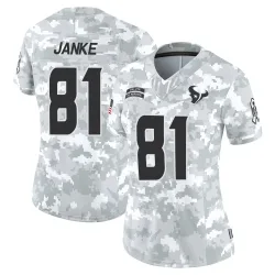 Houston Texans Women's Limited Arctic Camo 2024 Salute to Service Jersey (81 Jaxon Janke)