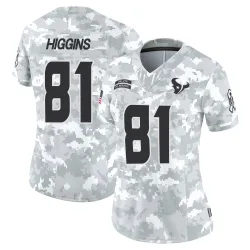 Houston Texans Women's Limited Arctic Camo 2024 Salute to Service Jersey (81 Jayden Higgins)