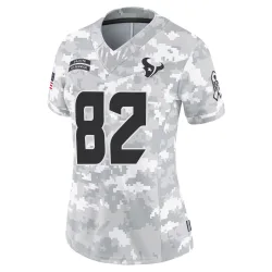 Houston Texans Women's Limited Arctic Camo 2024 Salute to Service Jersey (82 Jaylin Noel)