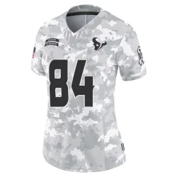 Houston Texans Women's Limited Arctic Camo 2024 Salute to Service Jersey (84 Justin Watson)