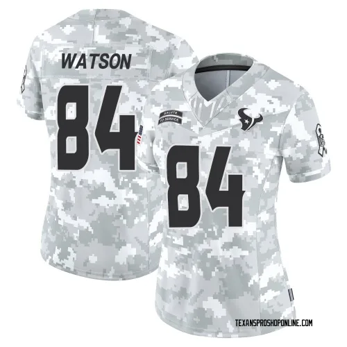 Houston Texans Women's Limited Arctic Camo 2024 Salute to Service Jersey (84 Justin Watson)