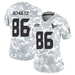 Houston Texans Women's Limited Arctic Camo 2024 Salute to Service Jersey (86 Dalton Schultz)