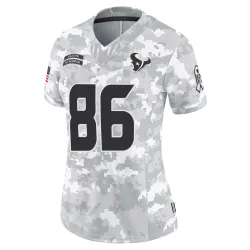 Houston Texans Women's Limited Arctic Camo 2024 Salute to Service Jersey (86 Dalton Schultz)